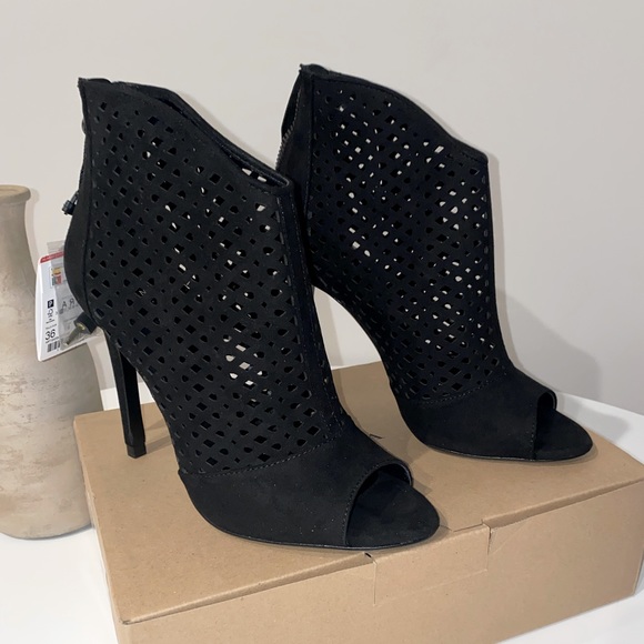 Zara Peep Toe Mesh Heels - Picture 6 of 7